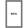 PosterPalooza | Photo Size Textured Grey Picture Frame - UV Acrylic, Foam Board Backing, Hanging Hardware - 2 of 4
