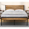 Bed Frame with Wood Headboard, Strong Wood Metal Slats Support with Under Bed Storage Space, Noise-Free, No Box Spring Needed - 2 of 4