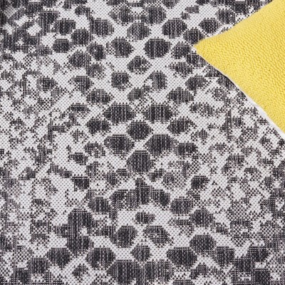 Courtyard Gray 53" Synthetic Easy-Care Indoor/Outdoor Rug