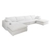 Cloud Modular Sectional sofa with 2 Storage Ottomans,160.6" Down Filled Comfort U Shaped Sofa Couch（4seaters+2ottoman） - 2 of 3