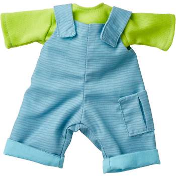HABA Play Time Outfit for 12" HABA Soft Dolls - Gender Neutral Shirt & Overalls