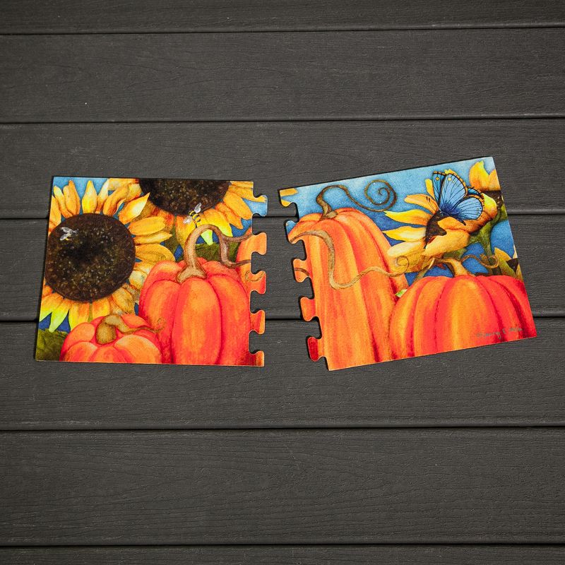 Evergreen Pumpkin Sassafras Switch Puzzle Mat 11.5 x 10 inches Indoor and Outdoor Decor, 4 of 10