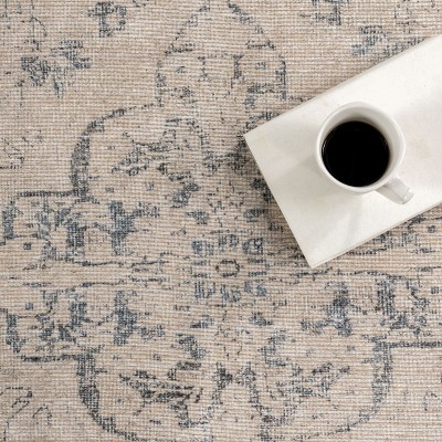 Hillstone Collection 9' x 12' Red Synthetic Vintage Medallion Area Rug