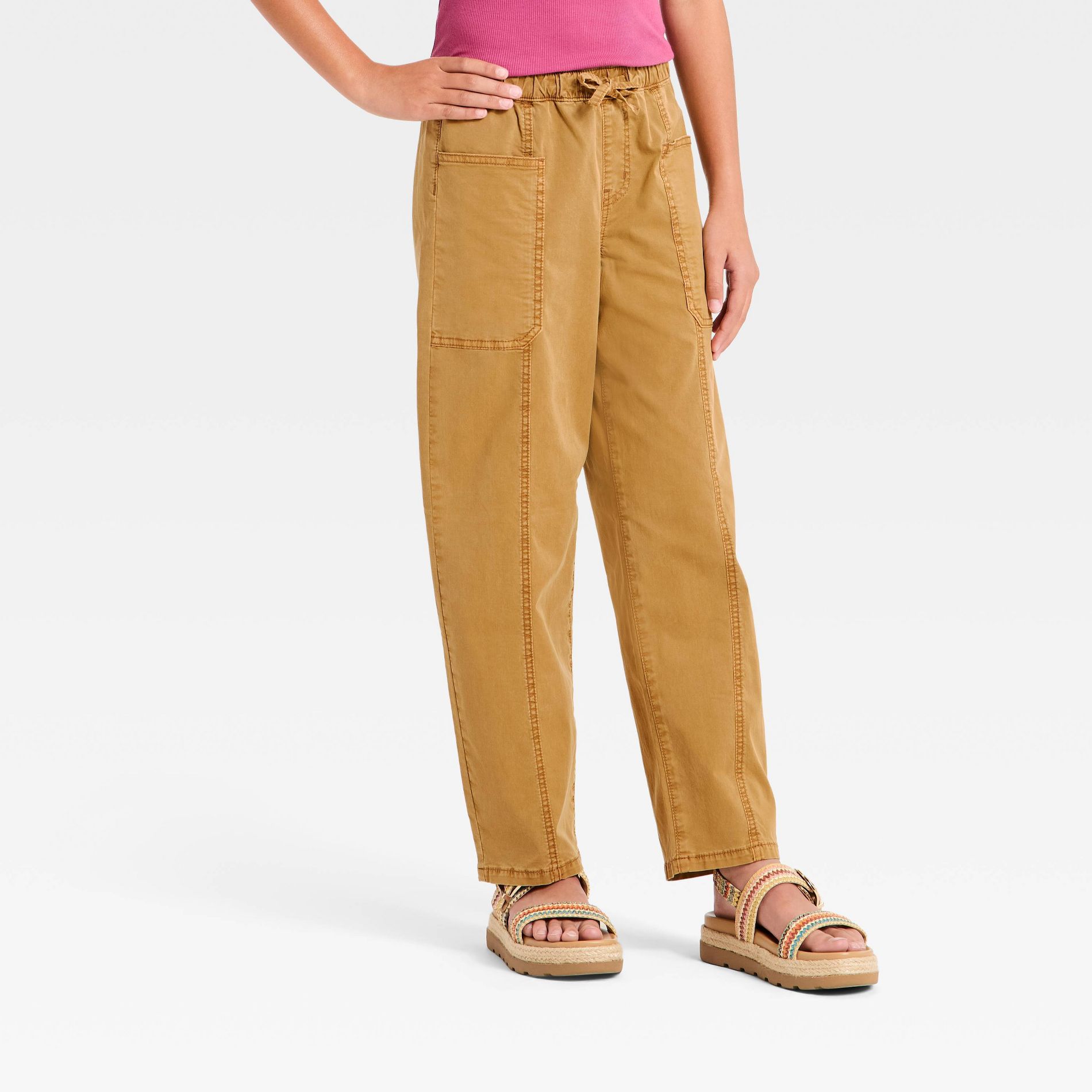 Girls' Barrel Leg Cargo Pants - art class™
