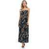 Women Strapless Maxi Boho Vintage Summer Beach Floral Print Hawaiian Party Long Dress - 2 of 4