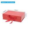 Unique Bargains Collapsible Paper Magnetic Closure Ribbon Gift Box for Birthday, Wedding - 2 of 4