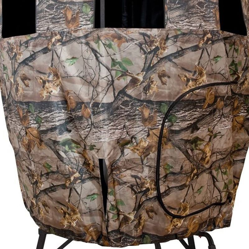 Muddy MUD-MTA3000-RK Liberty Tripod Stand Hunting Blind Enclosure with 8 Easy Access Zippered Windows and 7 Feet of Standing Room, Camouflage, 3 of 5