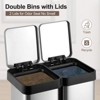 Kitchen Trash Can, Stainless Steel, Fingerprint Proof Stainless Steel, Soft Close Lid Kitchen Garbage Can, for Home, Office - 2 of 4