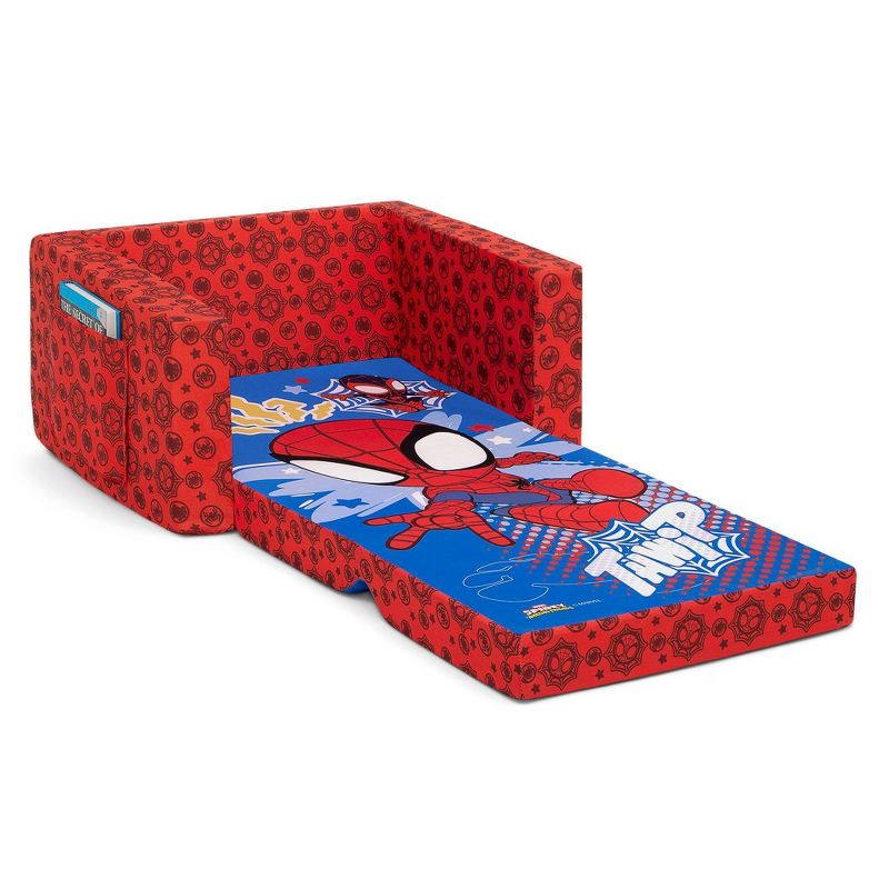 Delta Children Marvel Spidey and His Amazing Friends Kids&#39; 2-in-1 Convertible Cozee Flip-Out Chair, 6 of 11