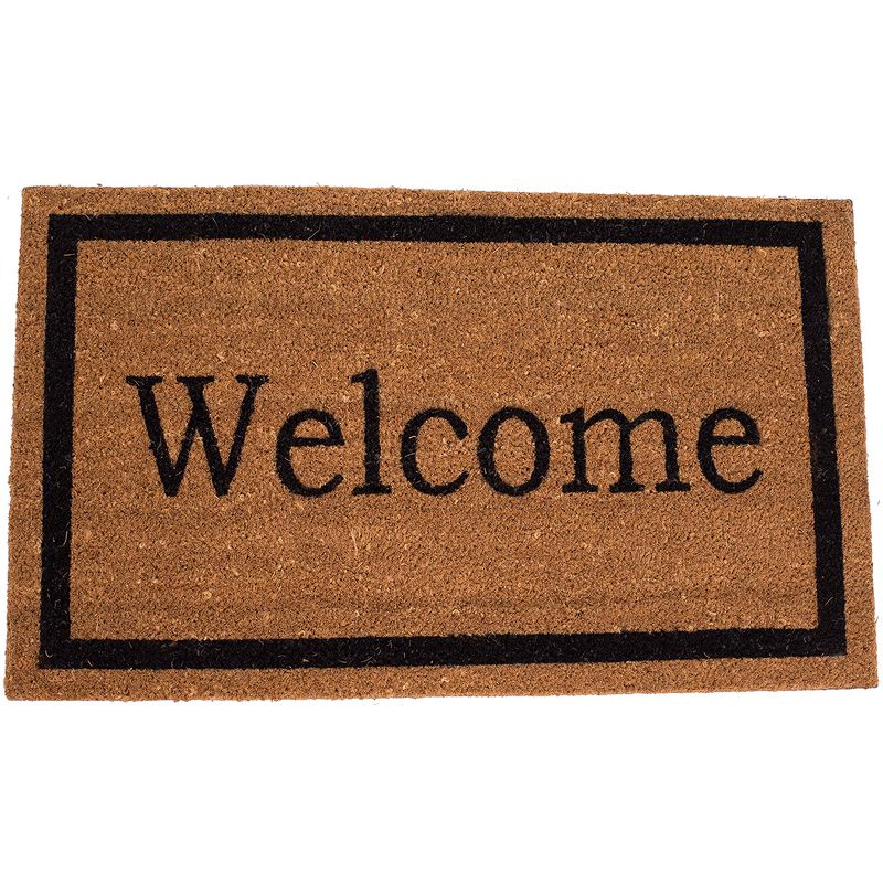 BirdRock Home Welcome Coir Doormat - 18 x 30" - (tan,black)  "Welcome", 5 of 7