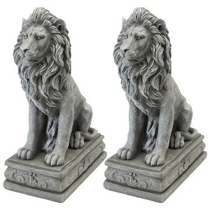 Design Toscano Fouquet Royal Palace Sentinel Lion Statue: Set of Two - 1 of 4