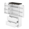 TIRAMISUBEST Farmhouse Style Wooden Kitchen Pantry Cabinet with Sturdy Frame with Inside Door Storage Divider with Drawers for Living Room, Entryway - 4 of 4