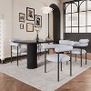 Christopher Knight Home Gianna Modern Upholstered Dining Chairs with Metal Legs (Set of 4) - 2 of 4