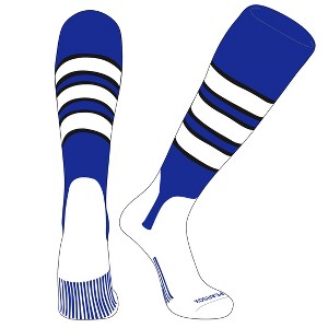 PEAR SOX OTC Baseball Softball Stirrup Socks (C, 5in) Royal, Black, White - 1 of 3