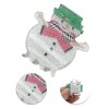 Unique Bargains Christmas Hair Clips Snowman for Christmas 1.97"x1.97"x1.77" Blue Red White 1 Pc - 3 of 4