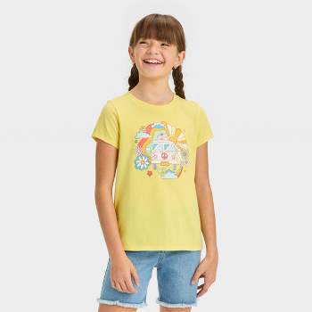 Girls' Short Sleeve 'Retro Van' Graphic T-Shirt - Cat & Jack™ Yellow