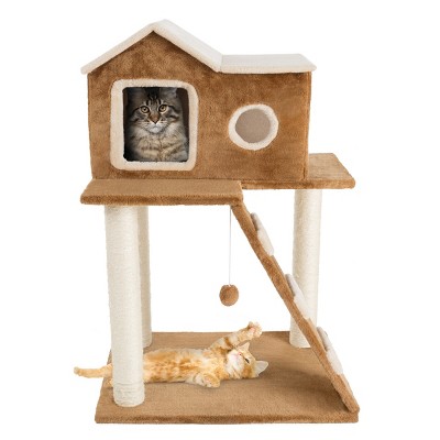 3-tier Cat Tower With 2 Napping Perches, Cat Condo, 3 Sisal Rope