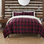 Cozy Plush Buffalo Plaid Comforter Set - Serta