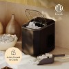 hOmeLabs Countertop Ice Maker – 2 Ice Sizes, 26 lbs/Day, Self-Cleaning – Includes Ice Scoop & 5 Ice Bags – Black Portable Ice Maker for Home & Kitchen - 4 of 4