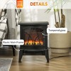 Syemin Indoor Fireplaces Electric Fireplace Stove, 18" Freestanding Fireplace Heater with Overheating Protection, Black, 14.3"*9.5"*18" - 4 of 4