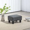 NicBex Linen-Like Storage Ottoman Cube Tufted Footrest with Plastic Legs for Bedroom and Living Room, Gray - 4 of 4
