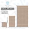 White Classic Luxury 100% Cotton 8 Piece Towel Set - 4x Washcloths, 2x Hand, and 2x Bath Towels - 3 of 4