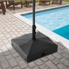 Casafield 131lb Capacity Fillable Mobile Umbrella Base Stand, Heavy Duty 24" Parasol Stand with 4 Wheels for Patio, Lawn, Deck, Poolside - 2 of 4