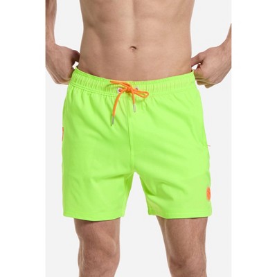 Мужские шорты OppoSuits Neon Colored Swim Shorts For Men - Neon Beach & Pool Shorts - Loose Fit - Including Drawstrings & Zippers - Green - Size Large — фото 3