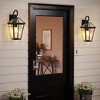 DAKAFUL Matte Black Outdoor Wall Lantern, Aluminum & Glass Exterior Light Fixture, AC 120V 100W Max E26 Socket Wall Mount for Exterior Use - 4 of 4