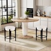 Syemin Dining Chairs Mid-Century Modern Chair Set of 2 Backless Kitchen Stools Counter Height Bar Stools Kitchen Chair, White, 16.5"*16.5"*23.6" - 4 of 4