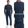 INSPIRE CHIC Men's Long Sleeve Button Down Collar Regular Fit Business Oxford Dress Shirt - 4 of 4