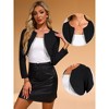 INSPIRE CHIC Women's Long Sleeve Fringed Trim Blazer - image 2 of 4