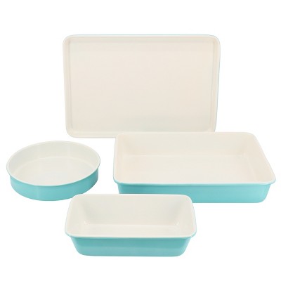 Gibson Color Bake 4 Piece Nonstick Carbon Steel Bakeware Set