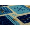 1'4" x 2'4" Christmas Presents Indoor/Outdoor Coir Doormat Blue/Gold - Entryways - 2 of 4
