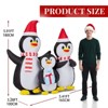 Angel Sar 6FT Inflatable Penguin Family Christmas Decoration, LED Lighted Blow Up Yard Decor for Holiday Party, Outdoor Indoor Penguin Scene - 3 of 4