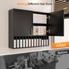 Hair Color Organizer Rack, Wall-Mounted Adjustable Shelves Salon Cabinet, White - 4 of 4