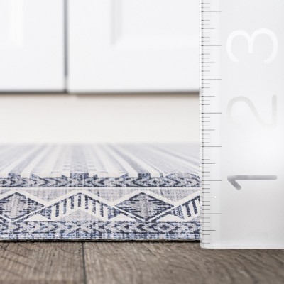 Blue Southwestern Patterned Rectangular Comfort Mat, 20" x 36"