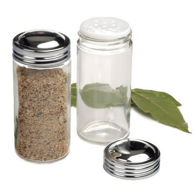RSVP Individual Clear Glass Spice Jar