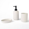 3pc Bath Accessories Set Matte White - Bullseye's Playground™ - 2 of 3