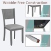 PAGED Dining Chairs Set of 4 Wooden Living Room Chairs Upholstered Kitchen Chairs with Padded Seat for Living Room - 3 of 4