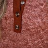 Women's Round Neck Long Sleeve Henley Sweater - Cupshe - 2 of 4