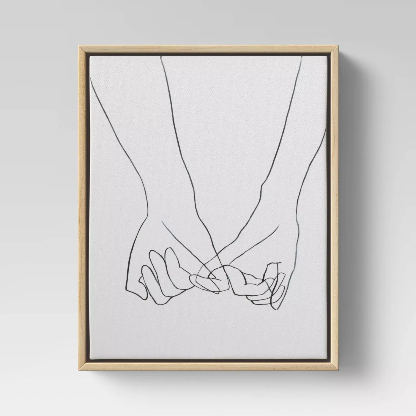 Holding Hands Framed Wall Canvas Black/White - Opalhouse™ - image 1 of 3