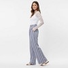 Cherie Code Women’s Wide Leg Checkered Pants - Casual Cotton Blend Trousers with Elastic Waist and Pockets - 2 of 4