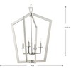 Progress Lighting Galloway 4-Light Foyer Pendant, Brushed Nickel, Open Frame, Grey Washed Oak, Candelabra Lights - 4 of 4