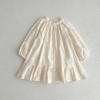 MyKids-USA Simple Solid Floral Baby Round Neck Onesies And Girlsâ€™ Dress â€“ Princess Sister Matching Set - 4 of 4