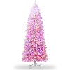 Snow Flocked Pencil Christmas Tree – Slim Artificial Xmas Tree with Sturdy Metal Stand - 3 of 4