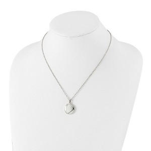 Chisel Stainless Steel Polished Puffed Disc Pendant on a 18" Cable Chain Necklace - 1 of 4