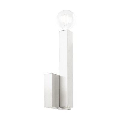 Sleek Minimalist Brushed Nickel 1-Light Wall Sconce