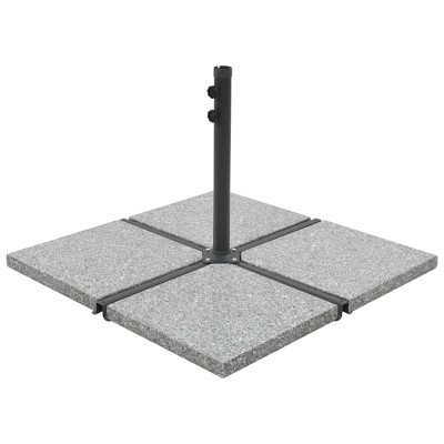 vidaXL Umbrella Weight Plate Grey Granite Regular Heavy Weight Endurance