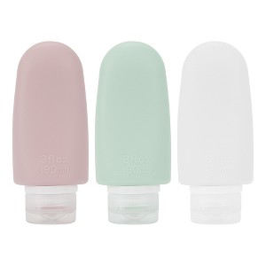 Unique Bargains Leak Proof Silicone Pump Bottle for Travel Multicolor 3 Pcs 90ml - 1 of 4
